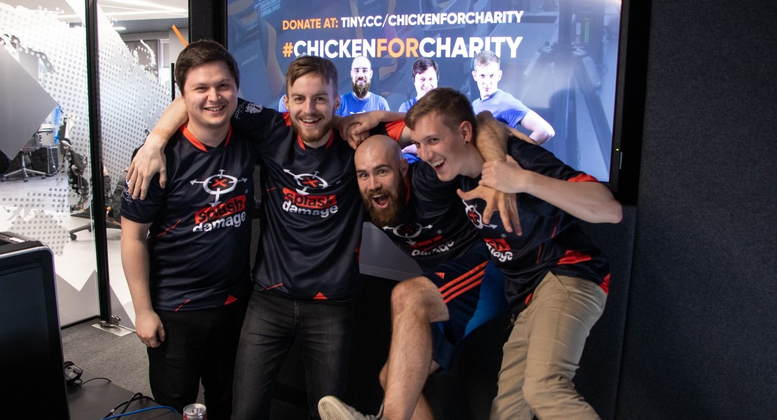 A bit of banter with the team before the start of the event. Pictured are Thomas Doble, Luc Shelton, Anthony Massey, and Joshua Fuller.