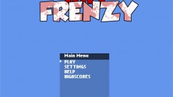 The incredibly minimalist menu screen for the game, that was used for loading one of the available levels.